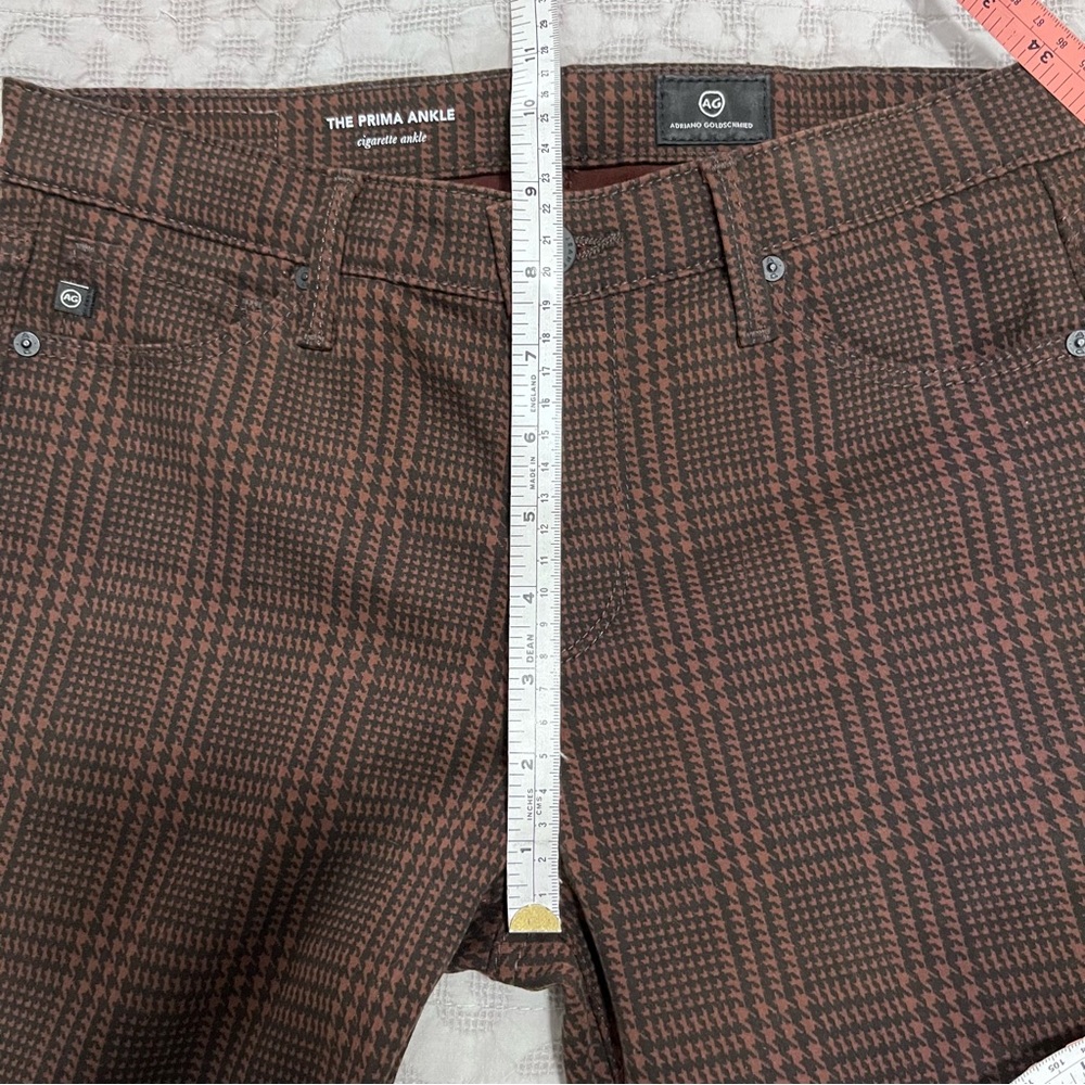 AG ADRIANO GOLDSCHMIED PRIMA ANKLE IN HOUNDSTOOTH PLAID FOLKSTONE SIZE 27 - Picture 14 of 15